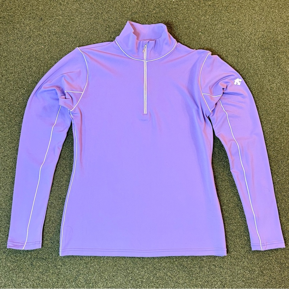 Descente Sweater pullover quarter zip golf Lilac
